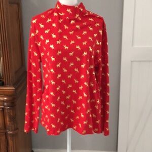 White Stag red Long sleeve Pullover Turtleneck. Size XL